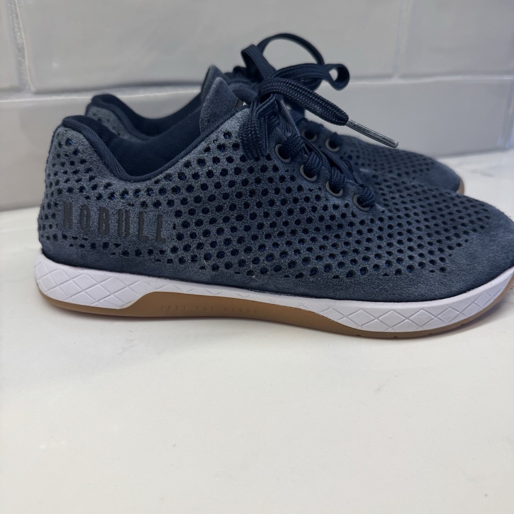 NOBULL Navy Suede Trainer Shoes‎ Sz 7